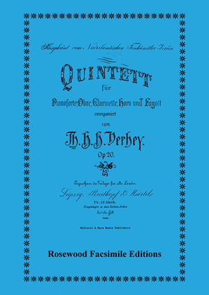 Book cover for Quintet, Op. 20