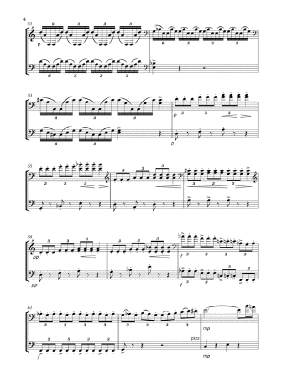 The girl and the toad / Contrabass Duet String Duet scores gallery preview page 5