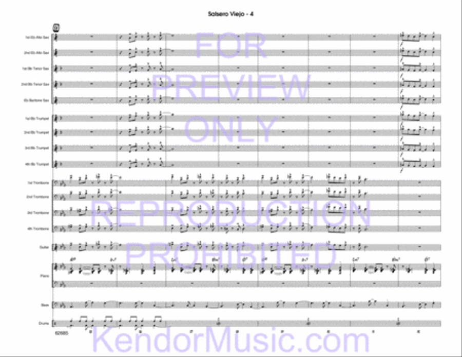 Salsero Viejo (Full Score) Jazz Ensemble scores gallery preview page 5