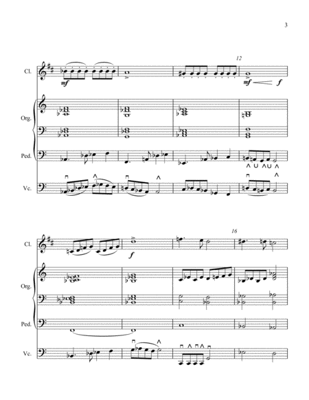 Trio for Organ, Clarinet and Cello