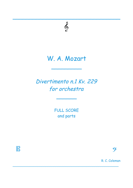 Mozart Divertimento kv. 229 n4 for orchestra image number null