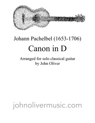 Pachelbel's Canon in D for classical guitar