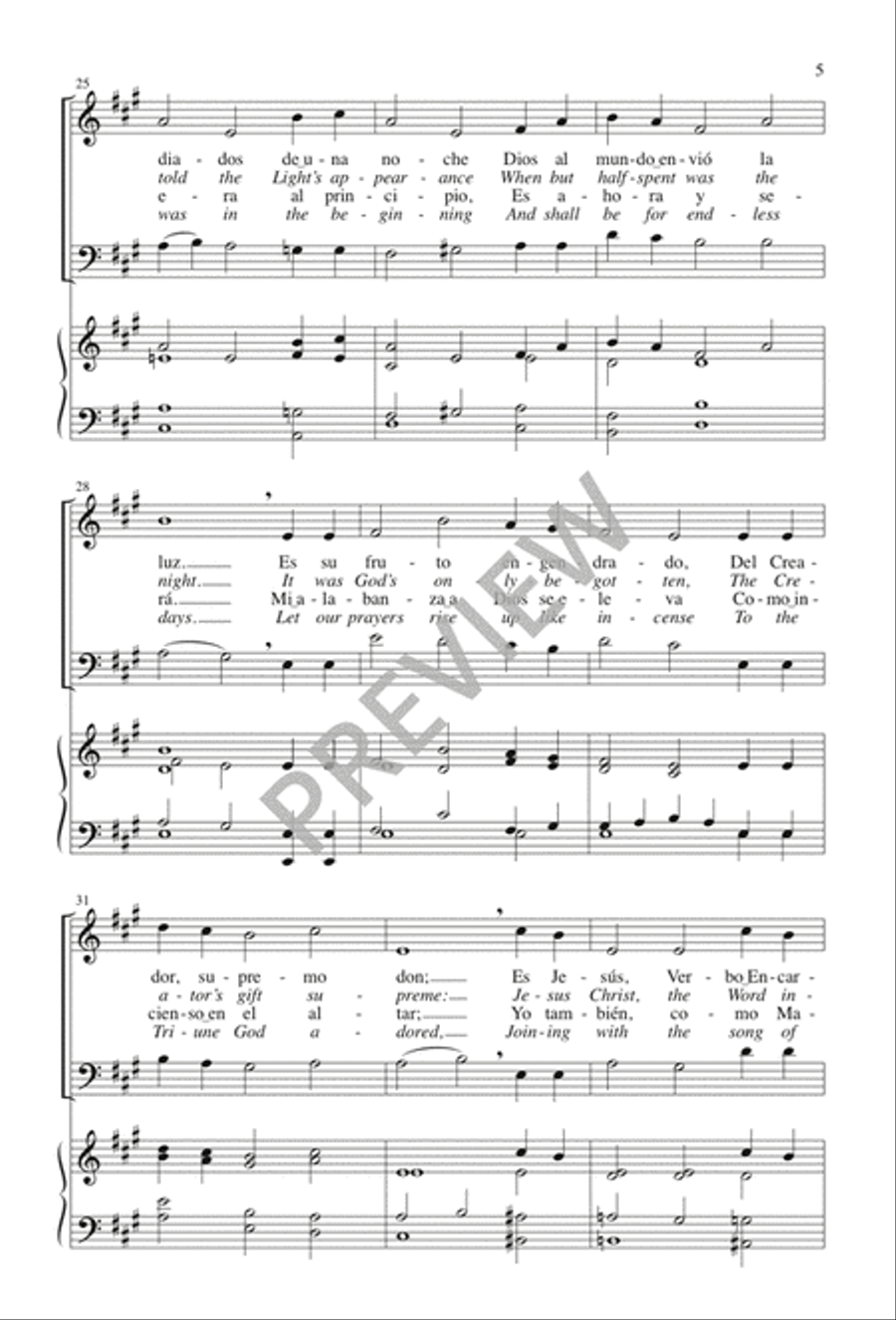 Como Estrella en Claro Cielo / As a Star on Cloudless Evenings 3-Part scores gallery preview page 5