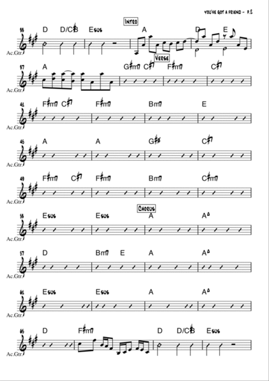 You've Got A Friend Guitar Solo scores gallery preview page 2