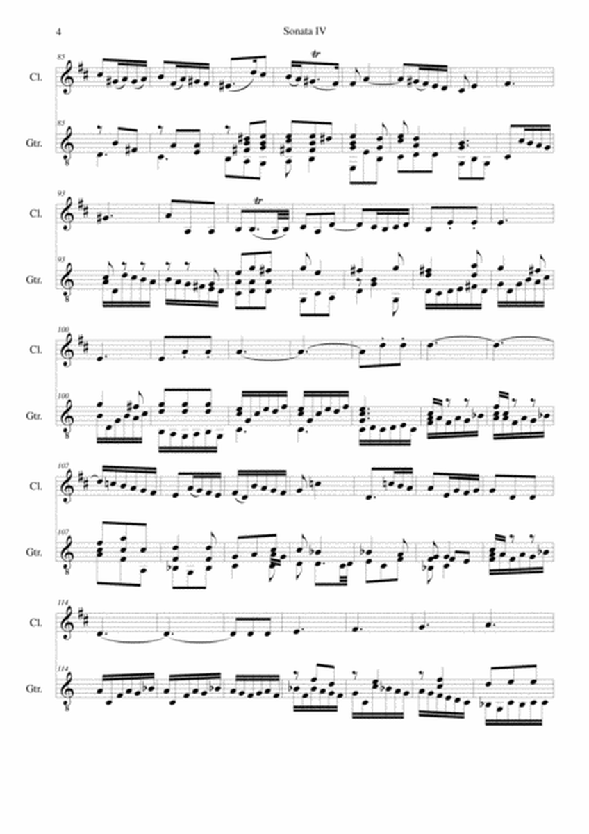 Sonata in C (No IV) for clarinet and guitar image number null