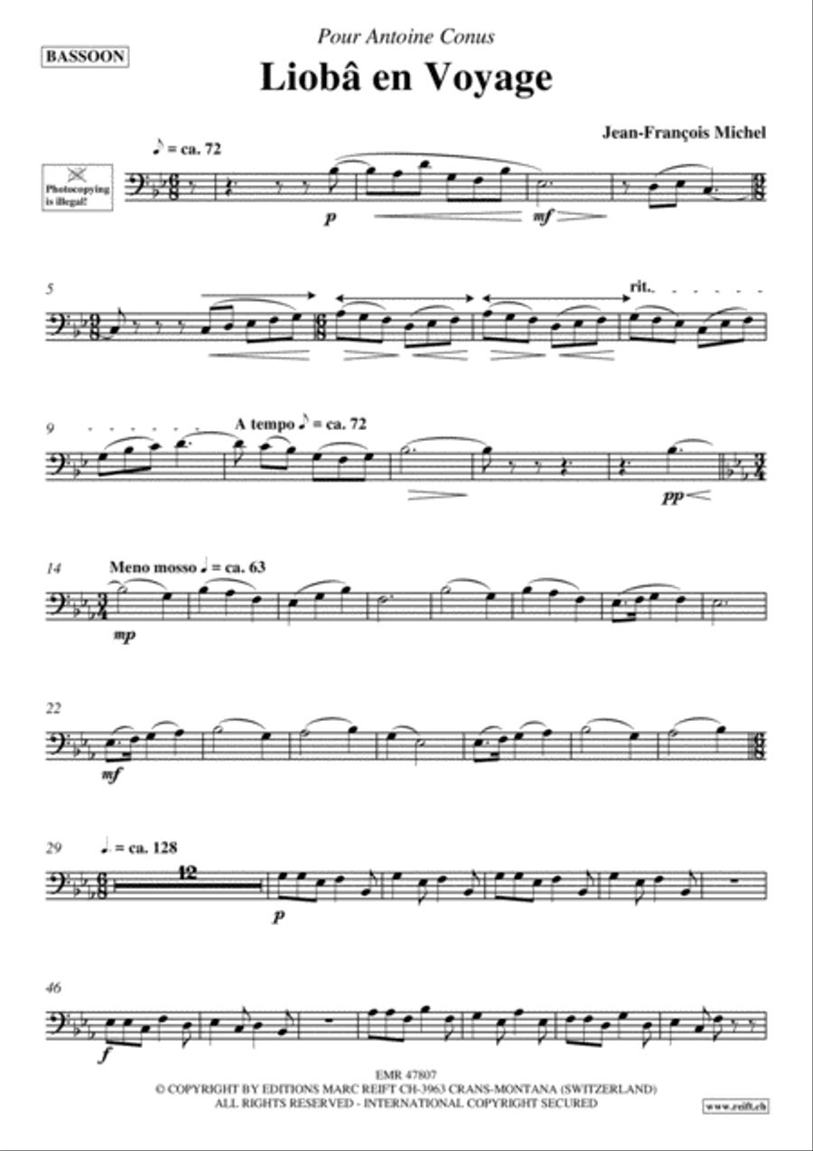 Lioba en Voyage Bassoon Solo scores gallery preview page 2