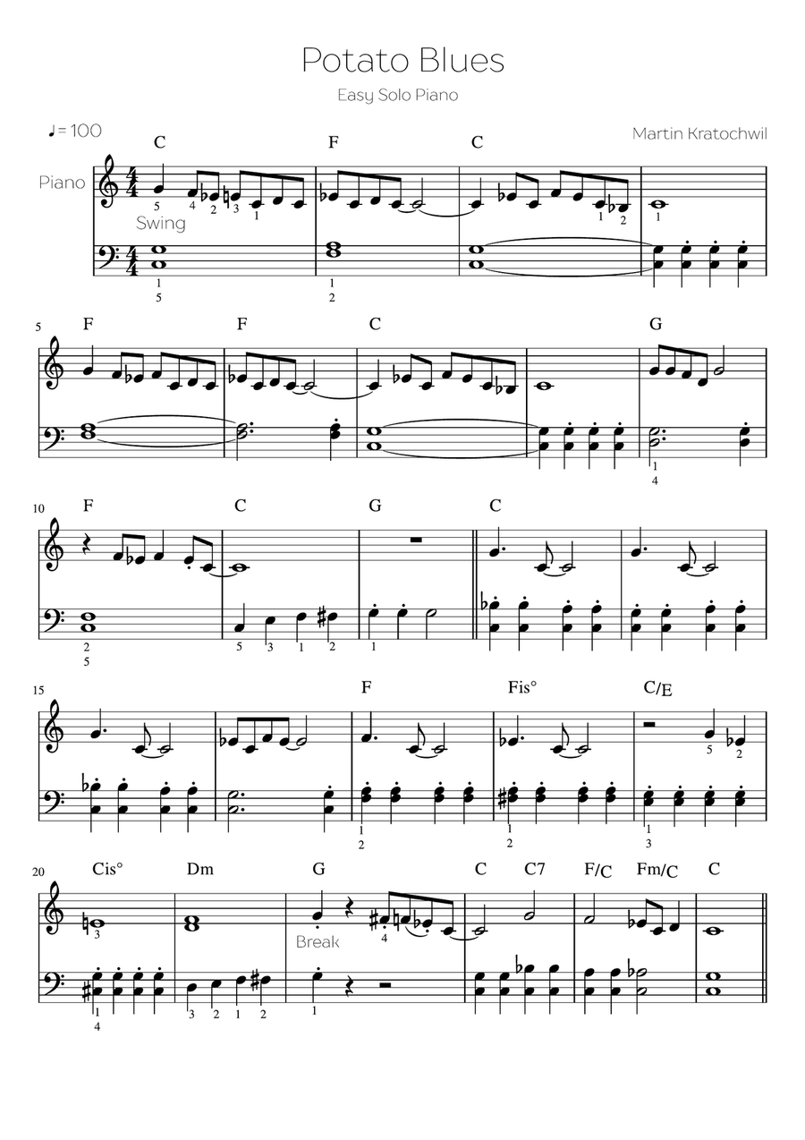 Potato Blues (easy piano) image number null