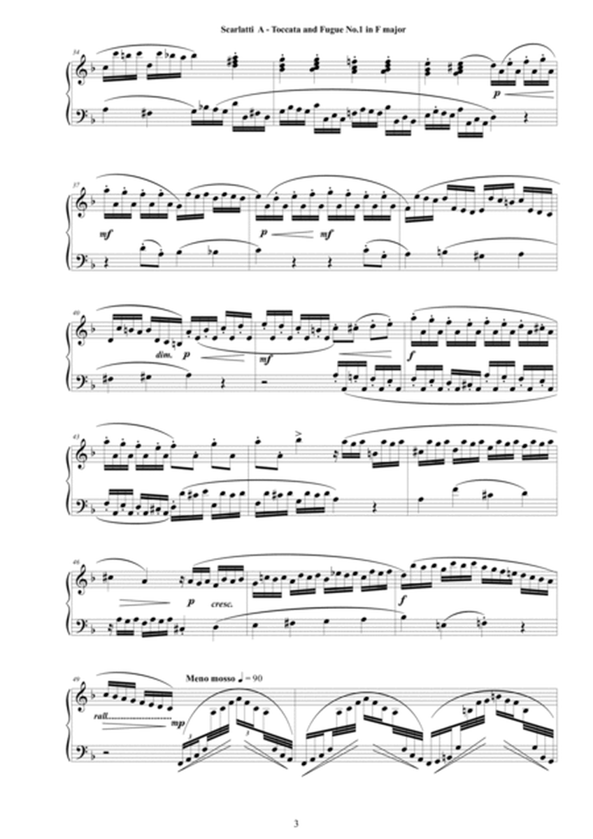 Scarlatti A - Toccata and Fugue No.1 in F major for Piano image number null