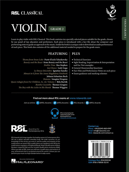 RSL Classical Violin Grade 2 (2021)