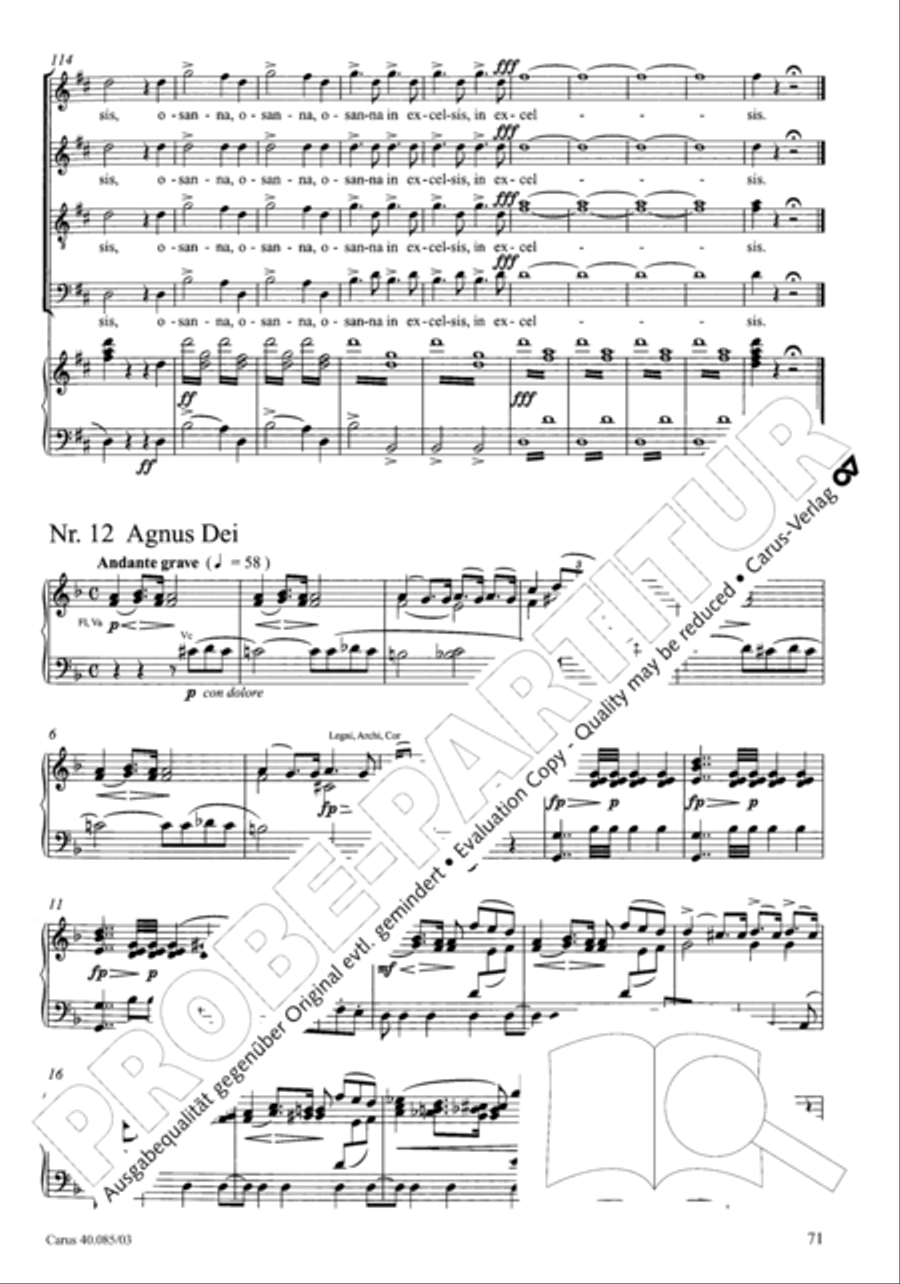 Missa pro defunctis Missa pro defunctis 4-Part scores gallery preview page 72