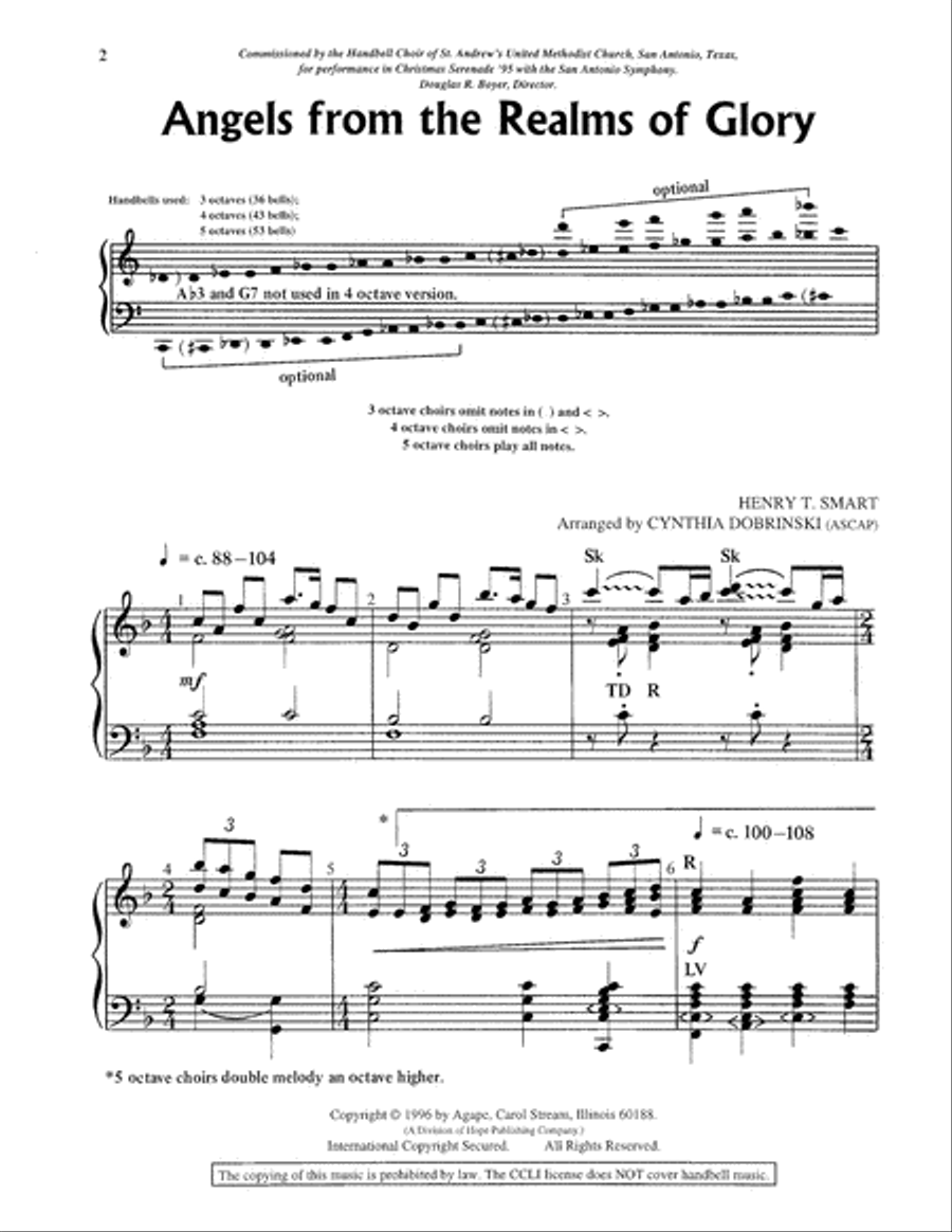 Angels from the Realms of Glory 5-Octaves scores gallery preview page 2