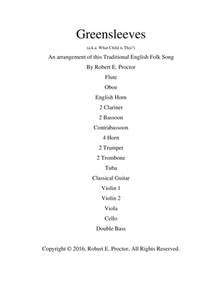 Greensleeves for Guitar and Orchestra