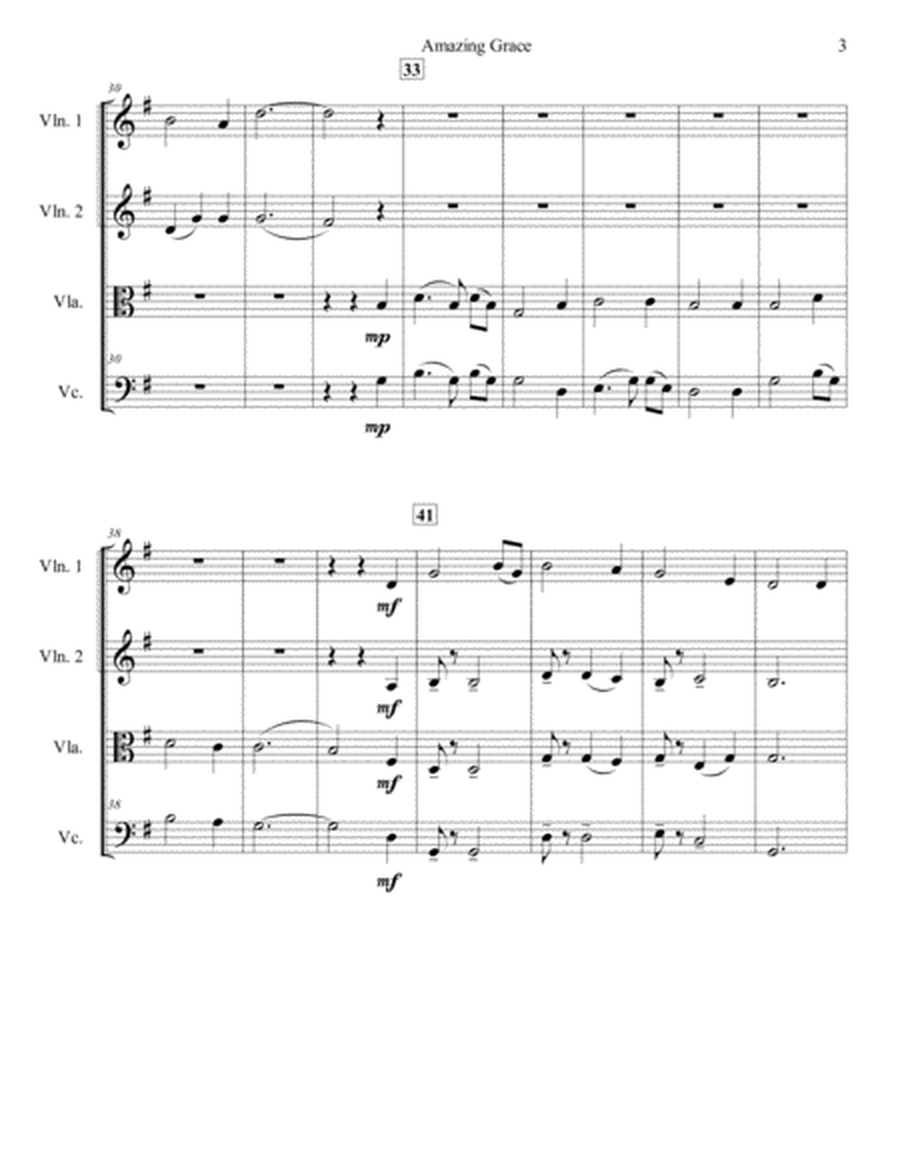 Amazing Grace (String Quartet) image number null