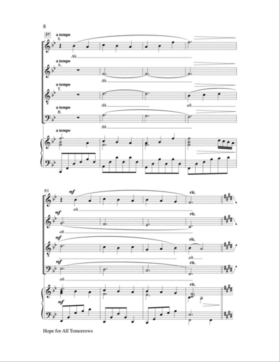 Hope for all Tomorrows Hope for all Tomorrows Choir scores gallery preview page 8