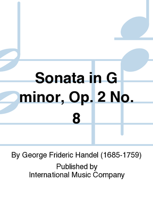 Book cover for Sonata in G minor, Op. 2 No. 8