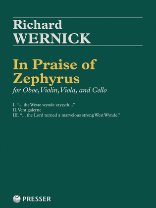 Book cover for In Praise of Zephyrus