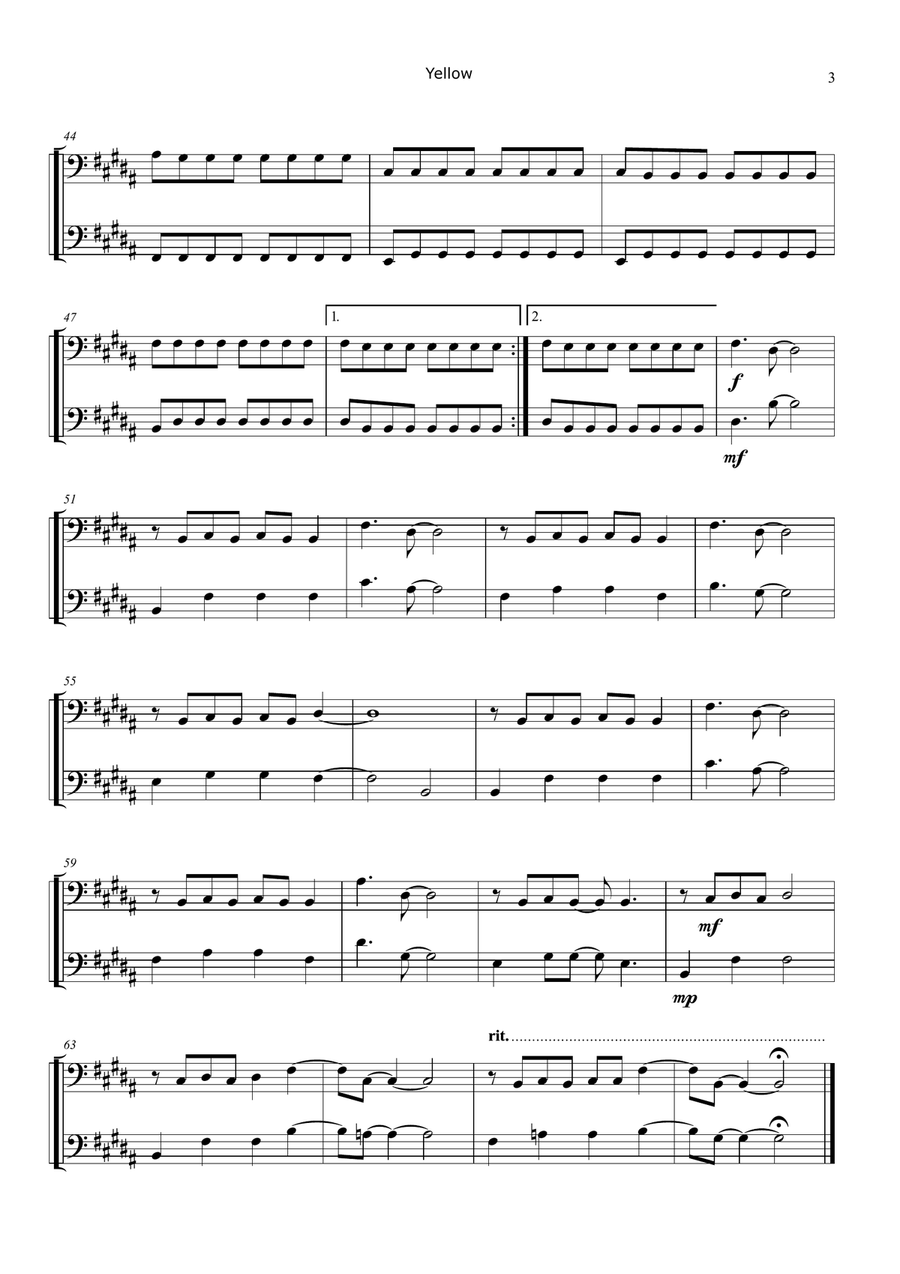 Yellow Brass Duet scores gallery preview page 3