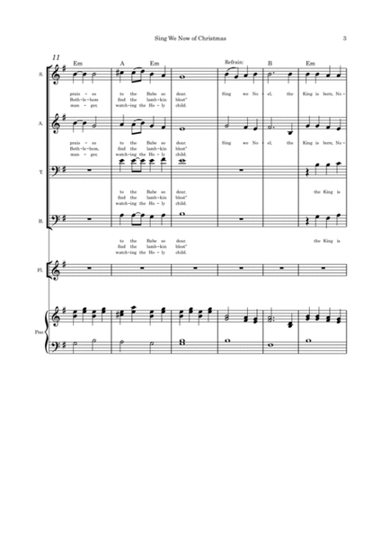 Sing We Now of Christmas - SATB and piano image number null
