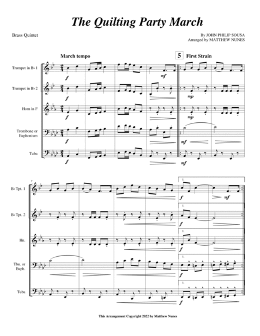 The Quilting Party March Chamber Music scores gallery preview page 3