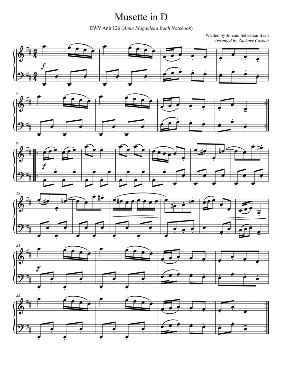 Musette in D (BWV Anhang 126) image number null