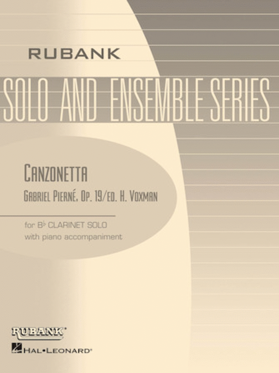 Canzonetta  Op19 B Flat Clarinet With Piano Recital Series Grade 4
