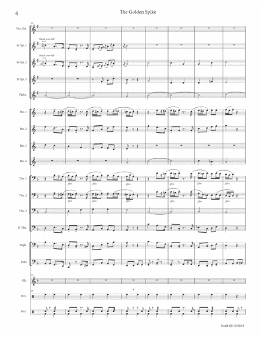 The Golden Spike (score) Marching Band scores gallery preview page 5