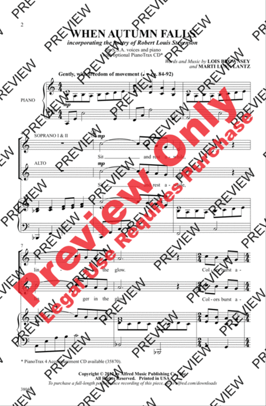When Autumn Falls When Autumn Falls Women's Choir scores gallery preview page 2