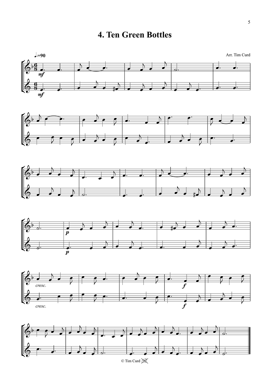14 Fun Duets For Cornet And Tenor Horn Brass Duet scores gallery preview page 5