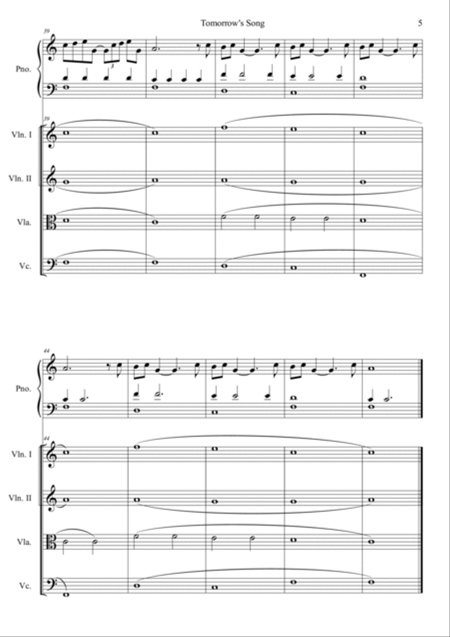Tomorrow's Song Piano Quartet scores gallery preview page 5