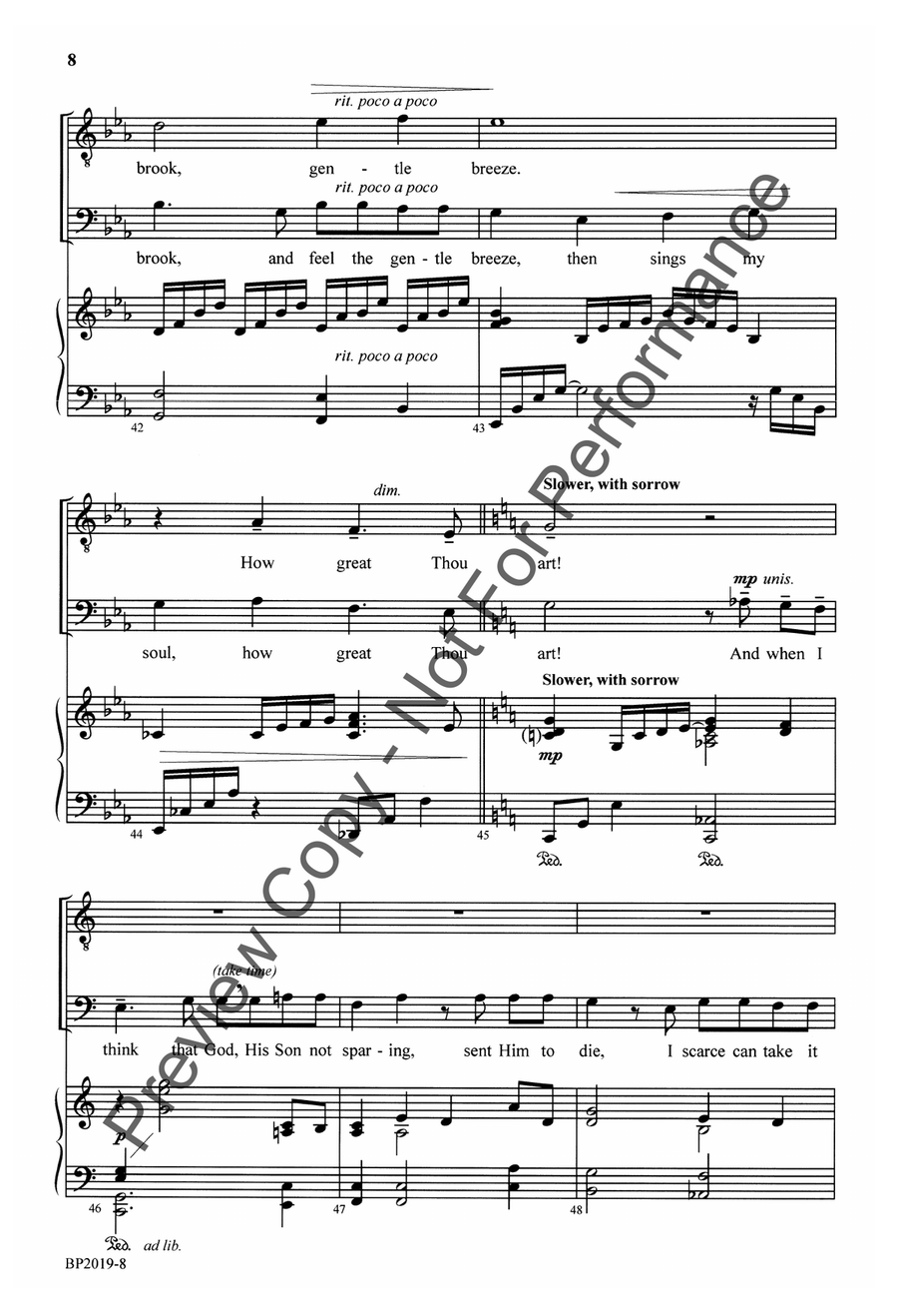 How Great Thou Art - TTBB TTBB scores gallery preview page 9
