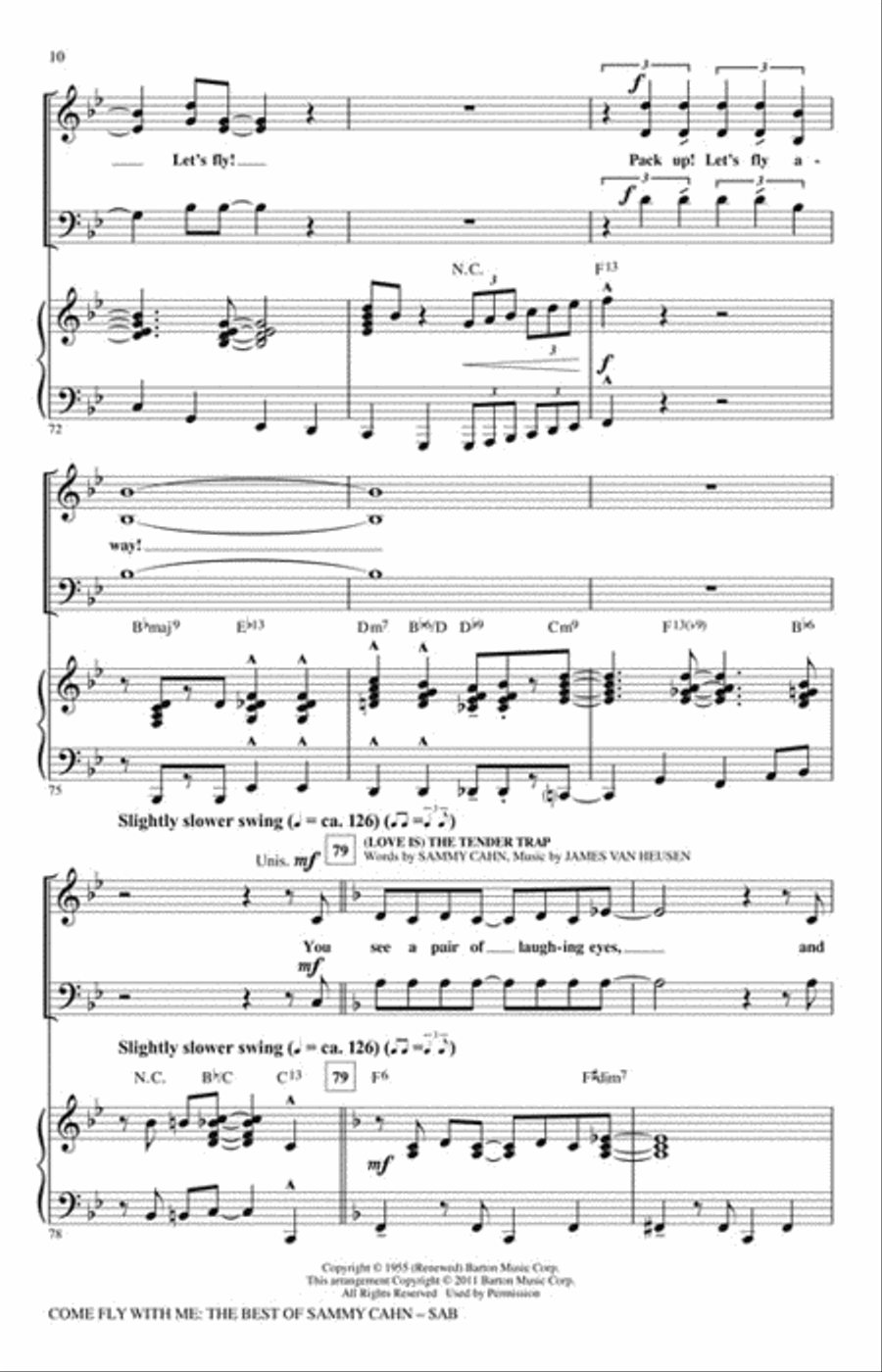 Come Fly with Me: The Best of Sammy Cahn 3-Part scores gallery preview page 4