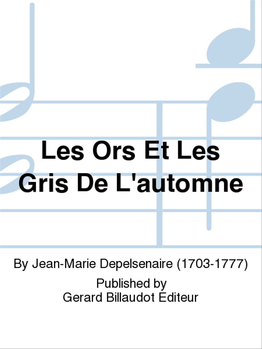 Les Ors Et Les Gris De L'Autome Piano scores gallery preview page 1