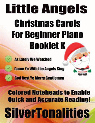 Book cover for Little Angels Christmas Carols for Beginner Piano Booklet K