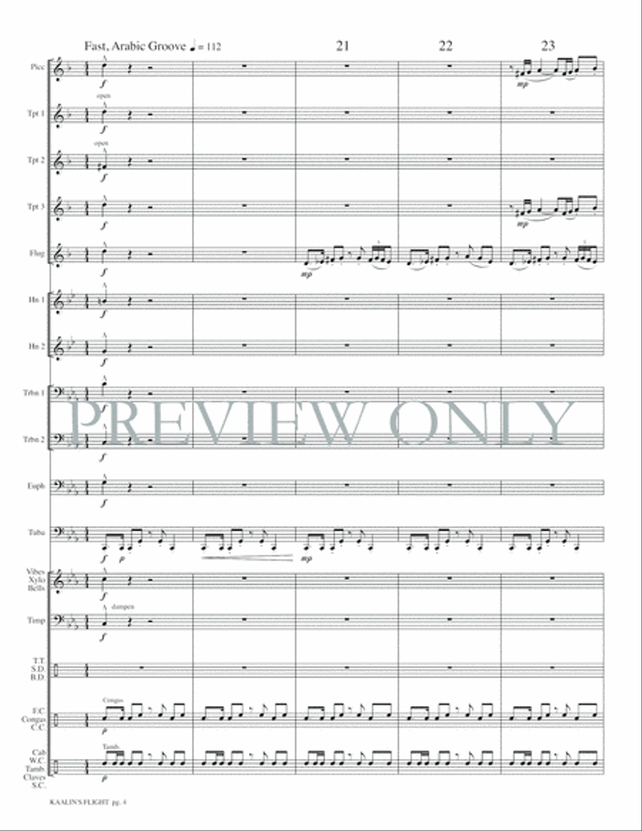 Kaalin's Flight Small Ensemble scores gallery preview page 6