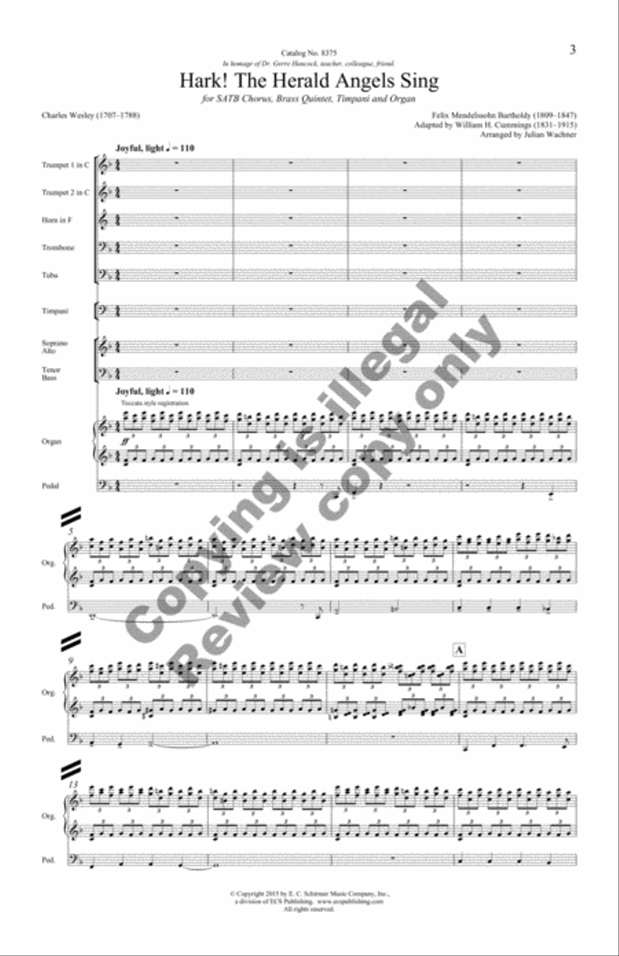 The Snow Lay On the Ground!: Nine Festive Carol Settings (Complete Compilation Full Score) Choir scores gallery preview page 5