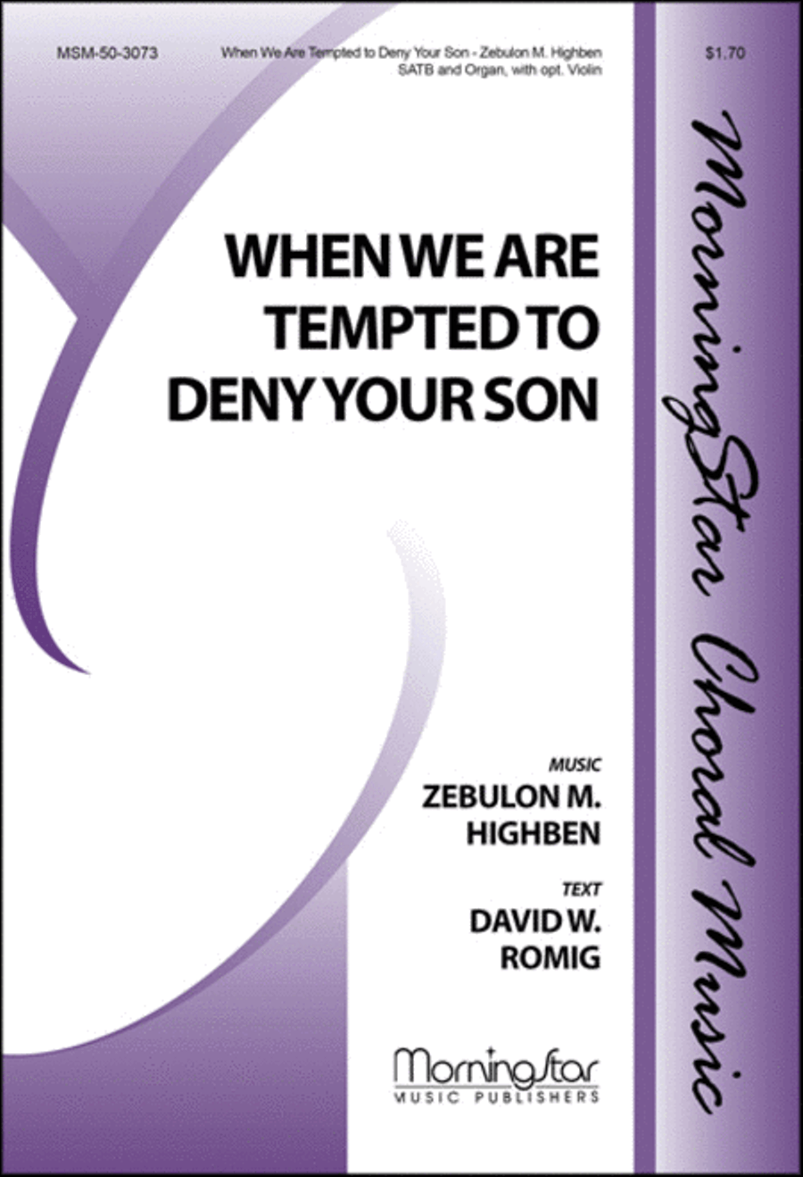 When We Are Tempted to Deny Your Son 4-Part scores gallery preview page 1