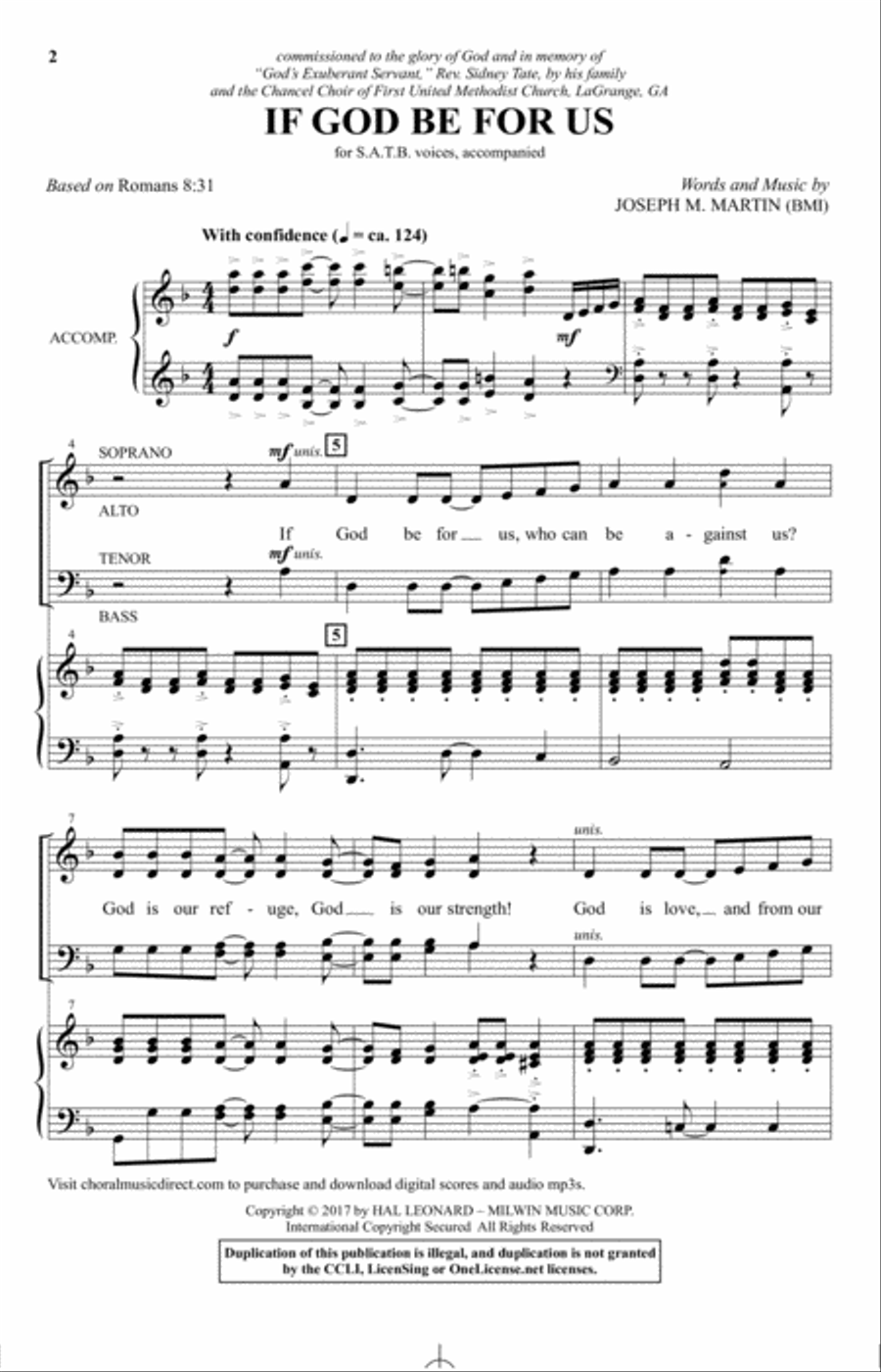 If God Be For Us 4-Part scores gallery preview page 1