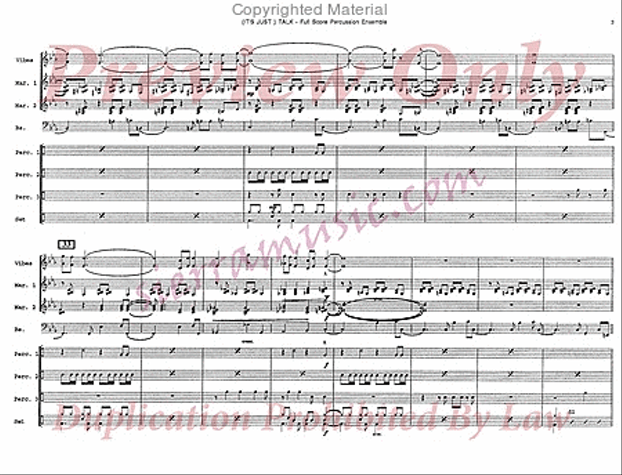 It's Just Talk Percussion Ensemble scores gallery preview page 4
