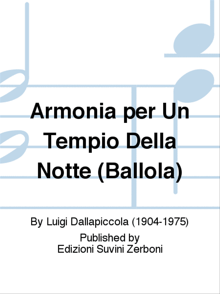 Armonia per Un Tempio Della Notte (Ballola) Mezzo-Soprano Voice scores gallery preview page 1