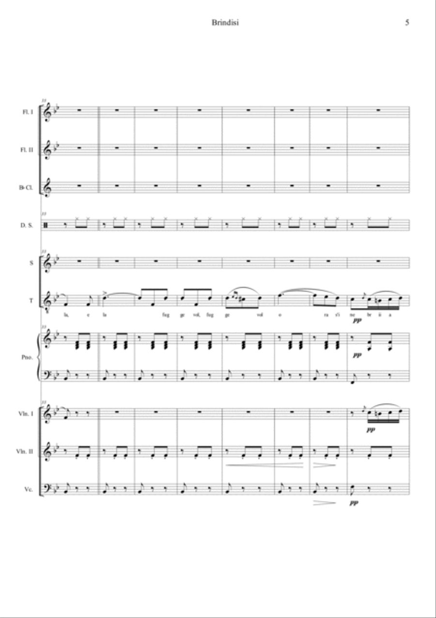Brindisi ( La Traviata ) Brindisi ( La Traviata ) Orchestra scores gallery preview page 5