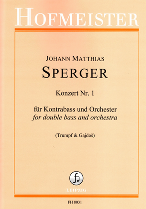 Book cover for Konzert Nr. 1 fur Kontrabass und Orchester / Partitur