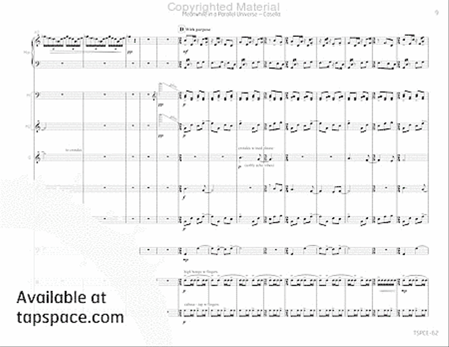 Meanwhile in a Parallel Universe Redux Percussion Ensemble scores gallery preview page 14
