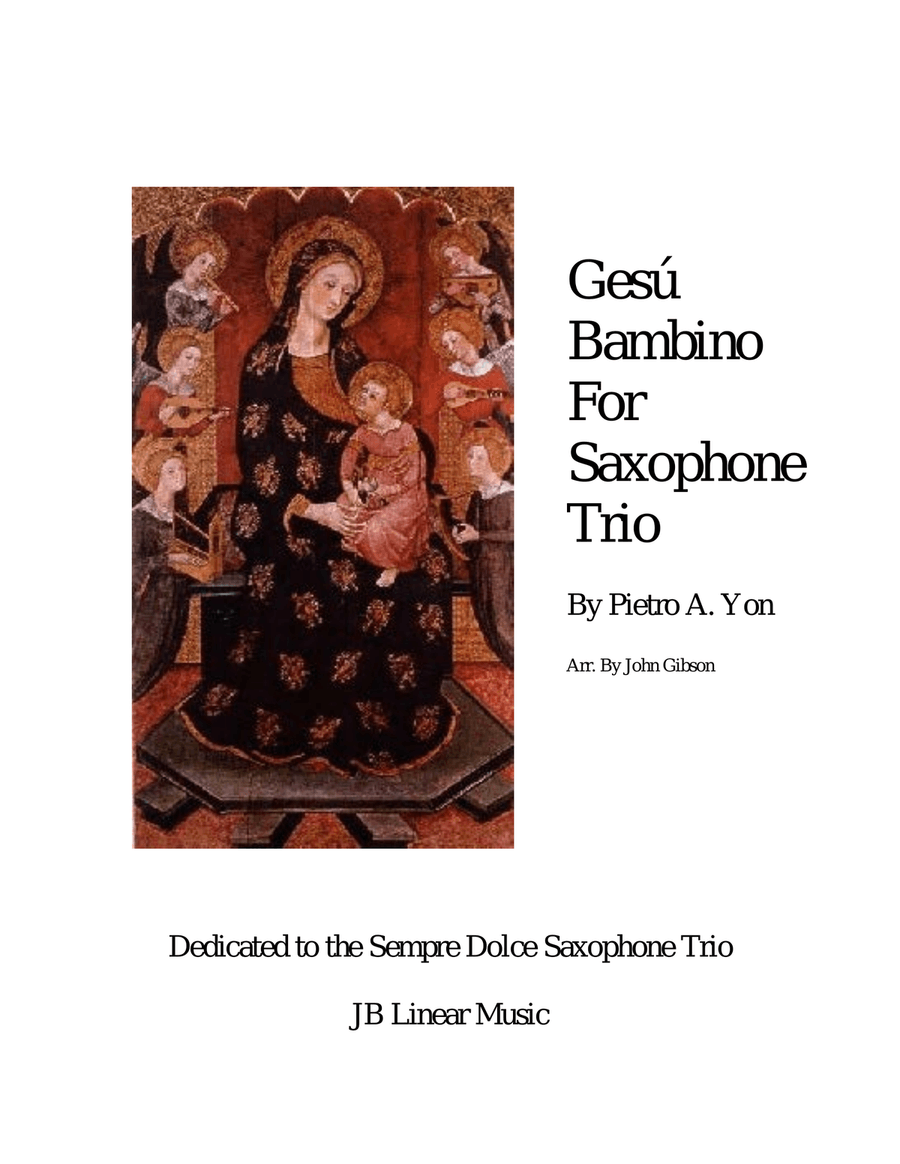 Gesu Bambino (Infant Jesus) for Saxophone Trio Woodwind Trio scores gallery preview page 1