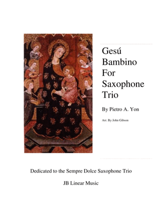 Book cover for Gesu Bambino (Infant Jesus) for Saxophone Trio