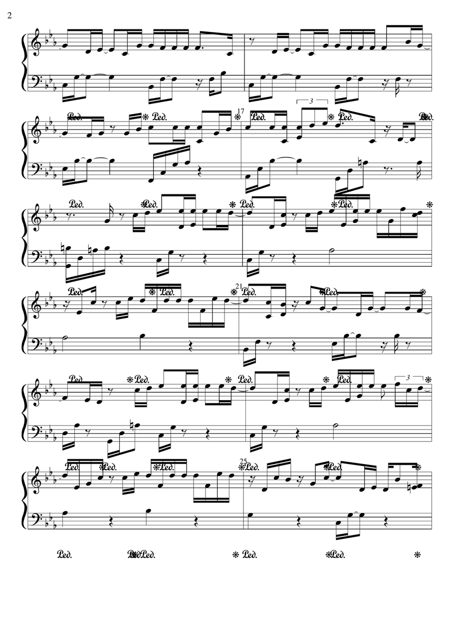 Những lời dối gian Piano Solo scores gallery preview page 2