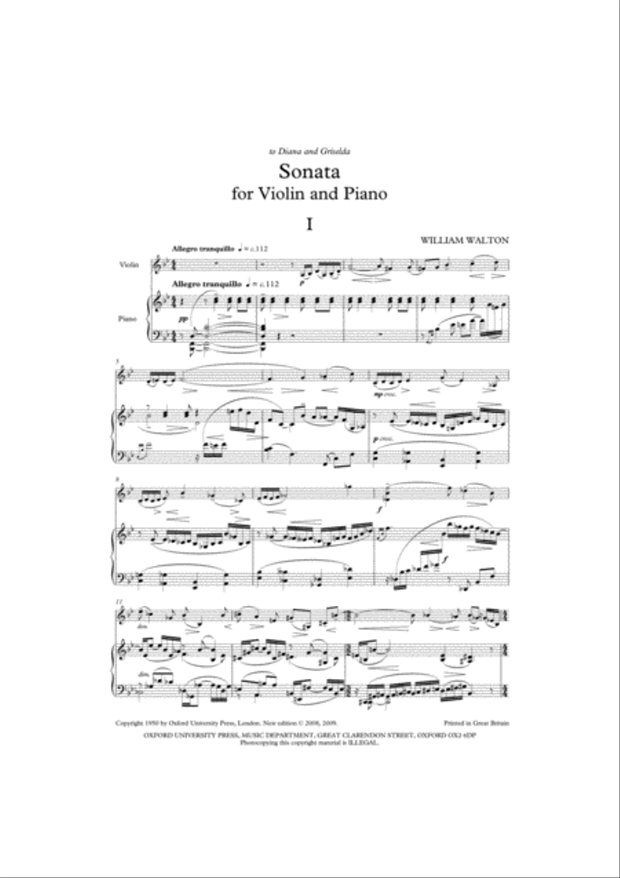 Sonata for Violin and Piano Violin Solo scores gallery preview page 2