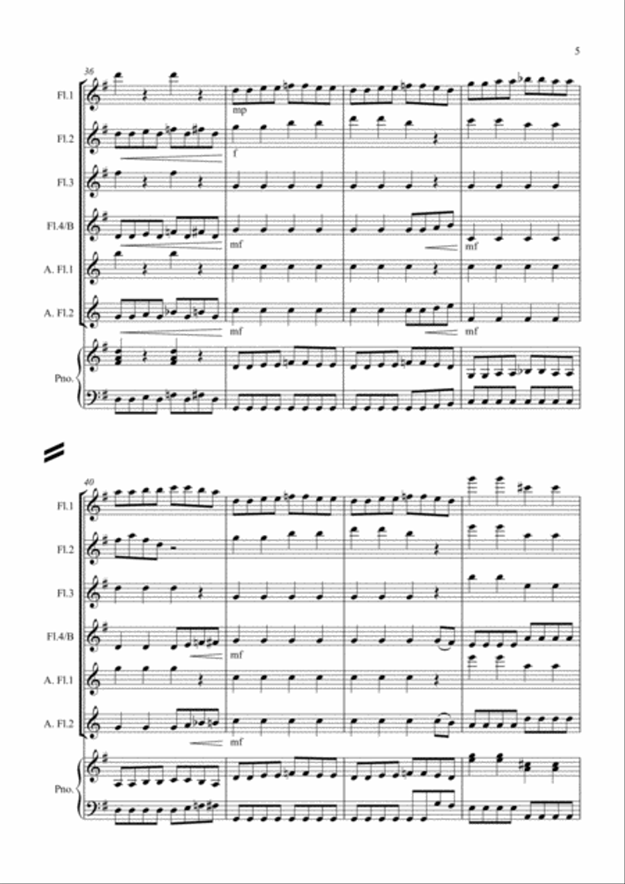 Haydn Rocks! for Flute Quartet Flute Quartet scores gallery preview page 5