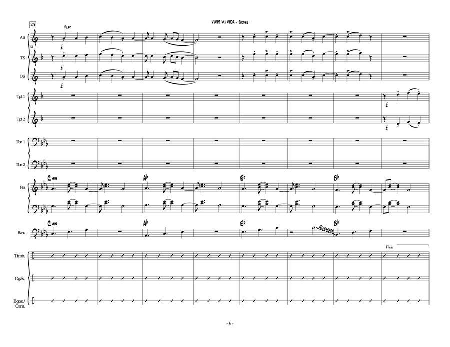 Vivir Mi Vida Large Ensemble scores gallery preview page 5