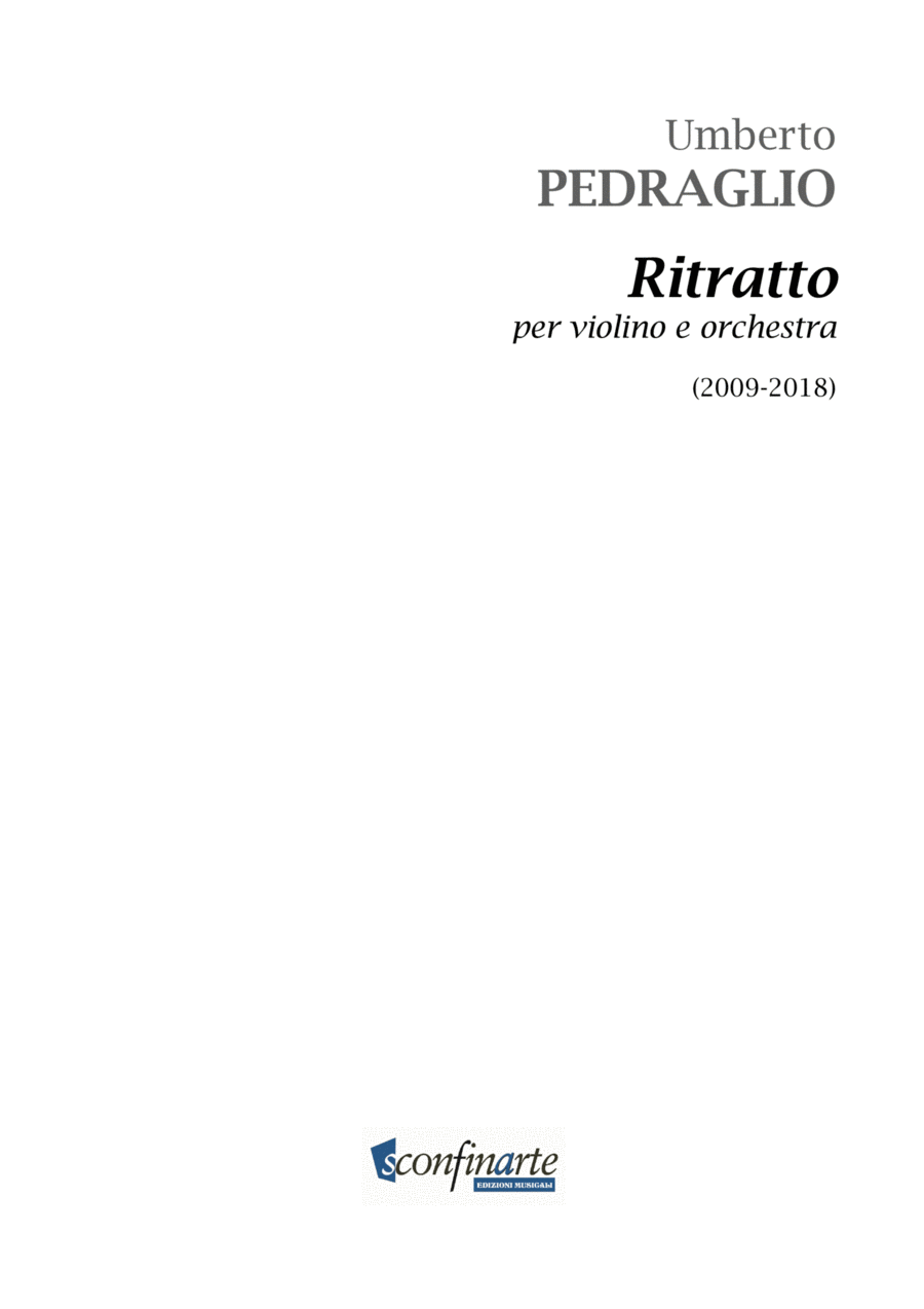 Umberto Pedraglio: RITRATTO (ES 1046) per Violino e Orchestra Large Ensemble scores gallery preview page 1