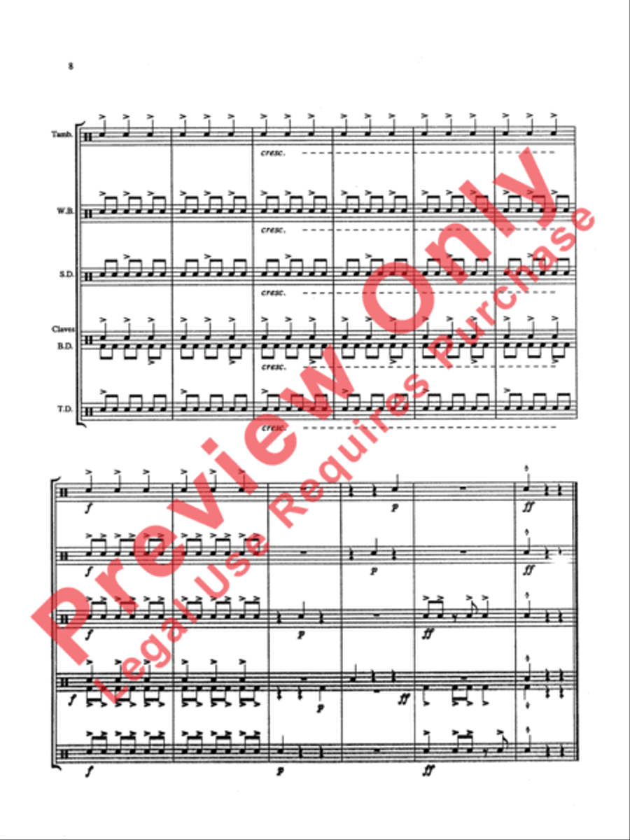 Nervous Notes Nervous Notes Percussion Ensemble scores gallery preview page 9